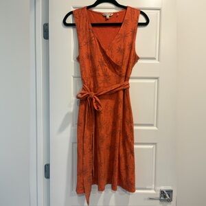 Toad&Co W's Cue Sleeveless Faux Wrap Dress Womens Large Outdoor Camping Active